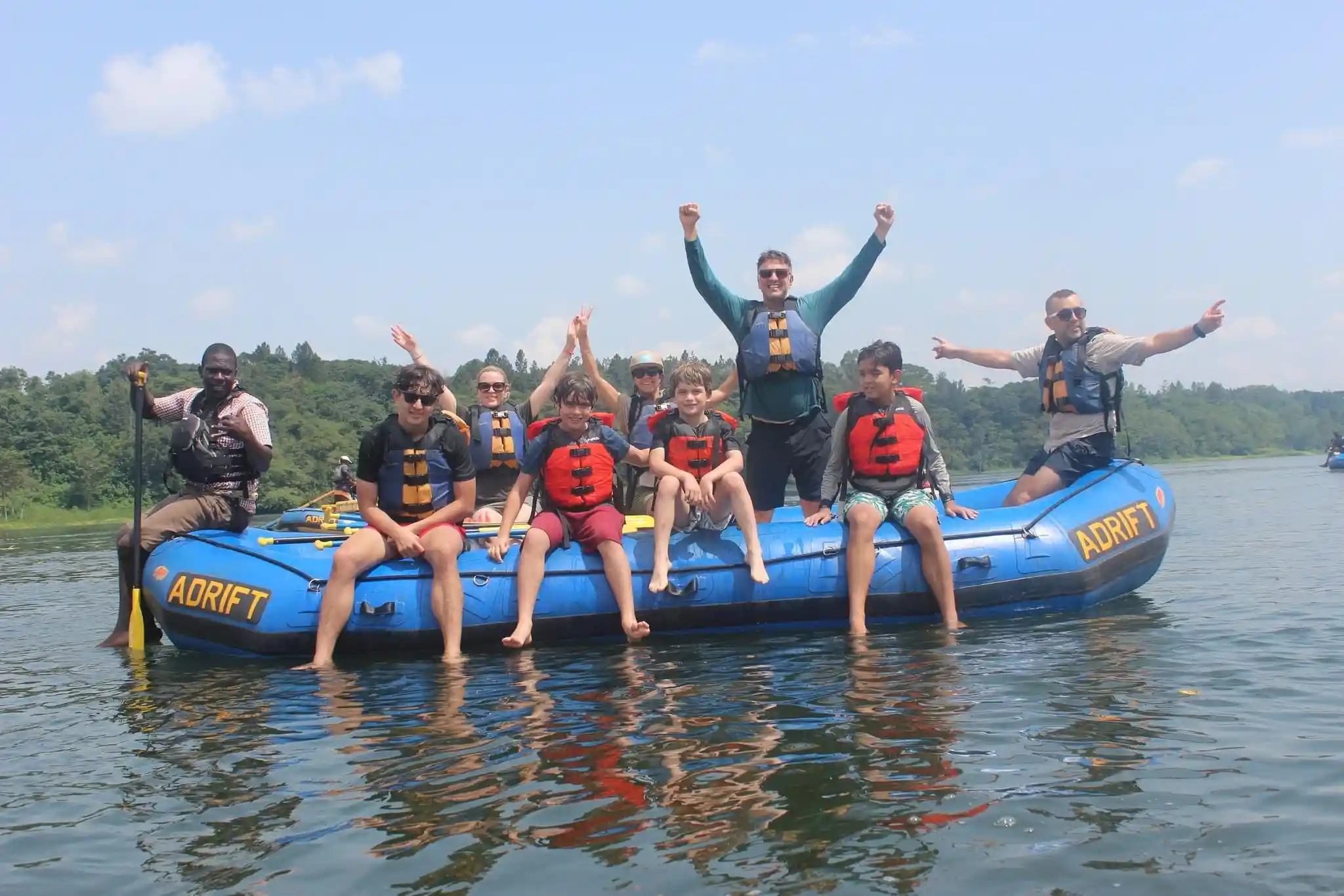 Family Rafting in Uganda